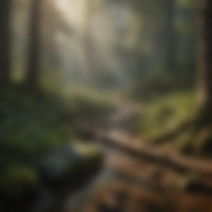 Diverse ecosystem of American forest