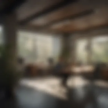 Diverse team collaborating in a creative office environment