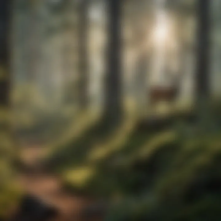 Diverse Wildlife in Forest