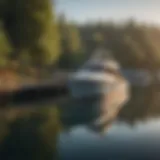 Docked boat in serene marina