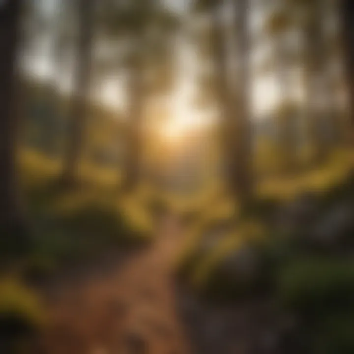 Sunset glow over the Doe Mountain Trail