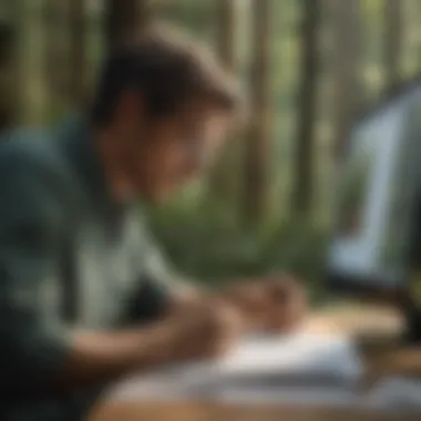 Illustration of a person analyzing data on the Dol Provider Portal