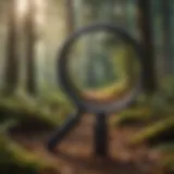 Illustration of a magnifying glass analyzing donation guidelines