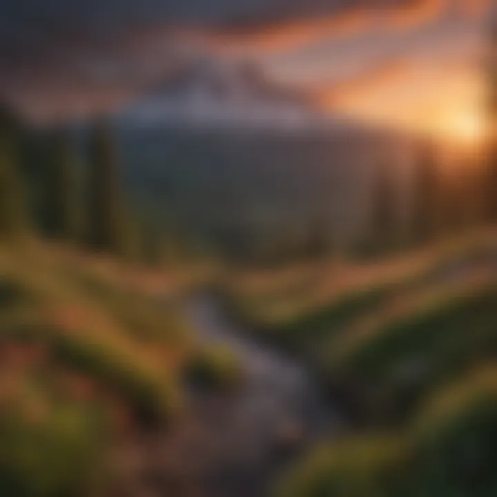 Dramatic Sunset over Mt. Hood