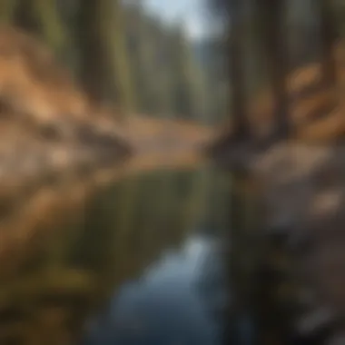 Dry California Reservoir during Drought