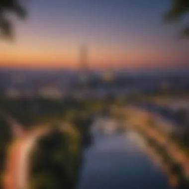 Washington D.C. skyline at dusk