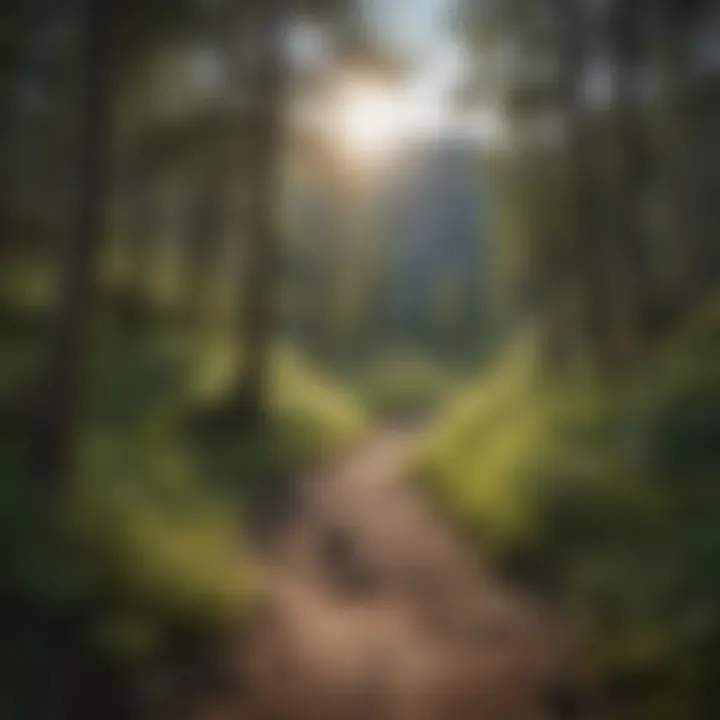 Hiking Trail of Eagle Mountain A serene hiking trail along Eagle Mountain, inviting outdoor enthusiasts.