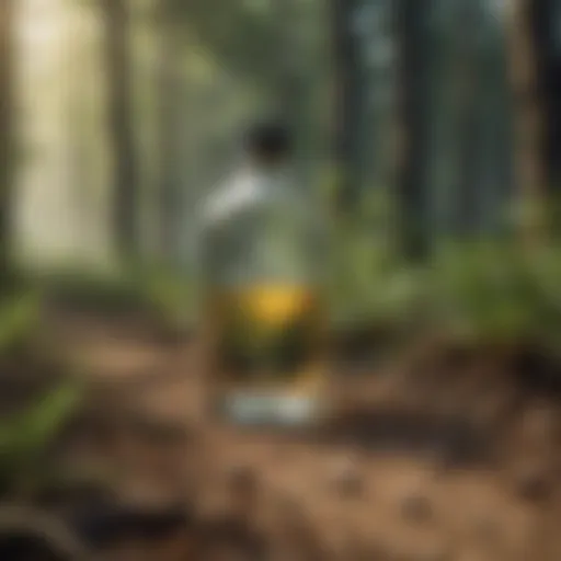 Illustration depicting various ecologic pesticides in a natural setting