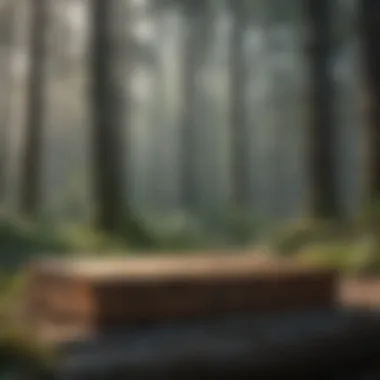 Illustration showcasing ecological factors impacting wood panel prices