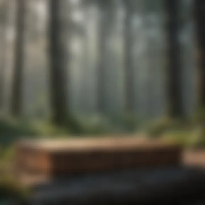 Illustration showcasing ecological factors impacting wood panel prices