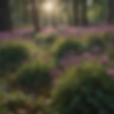 Ecological harmony of purple clover in natural habitat