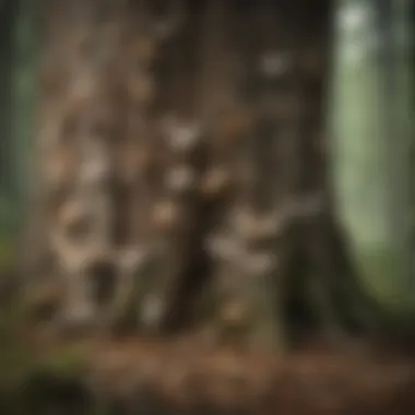 An illustration depicting the ecological impact of moth populations.