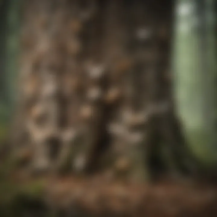 An illustration depicting the ecological impact of moth populations.