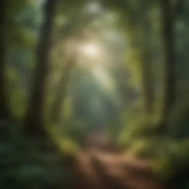 Lush green canopy of an old-growth forest