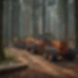 Illustration depicting economic dynamics in the forestry sector