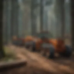 Illustration depicting economic dynamics in the forestry sector