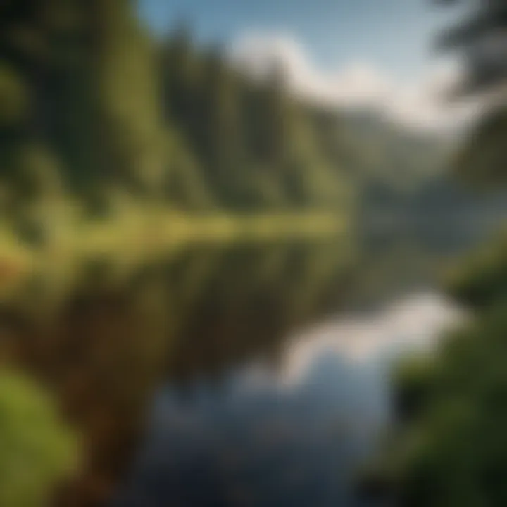 Tranquil Loch Exploration Pristine Scottish loch surrounded by lush greenery