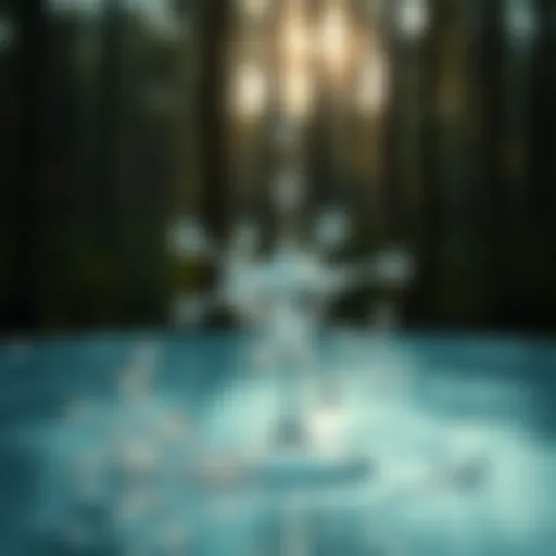 Chlorine molecules in water