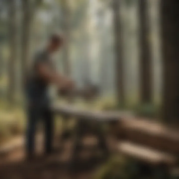 Efficient woodcutting with a one man crosscut saw