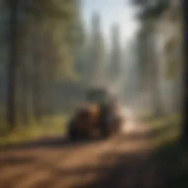 Forestry Practices under Eid Tax Influence Artistic depiction of forestry practices under the influence of Eid tax