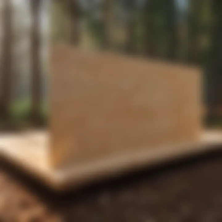 Construction site with eighth inch plywood applications.