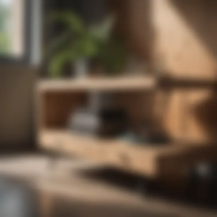 Eighth inch plywood used in a modern furniture design.