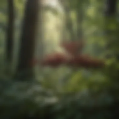 A vibrant elderberry bush in a lush forest setting