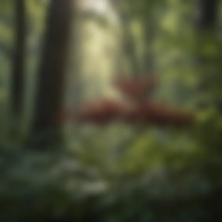 A vibrant elderberry bush in a lush forest setting