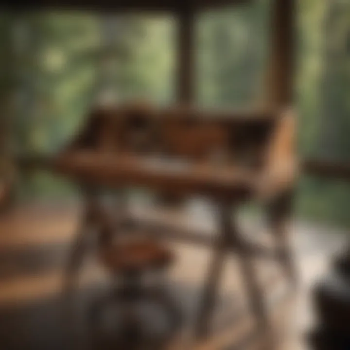 Elegant Dunkelberger ladder desk showcasing exquisite craftsmanship