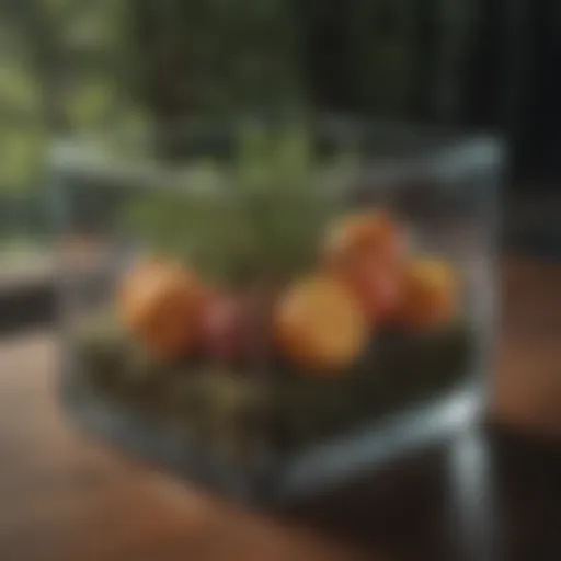 Sophistication in Storage Elegant Glass Container with Divided Sections