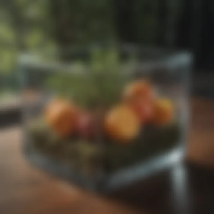 Sophistication in Storage Elegant Glass Container with Divided Sections