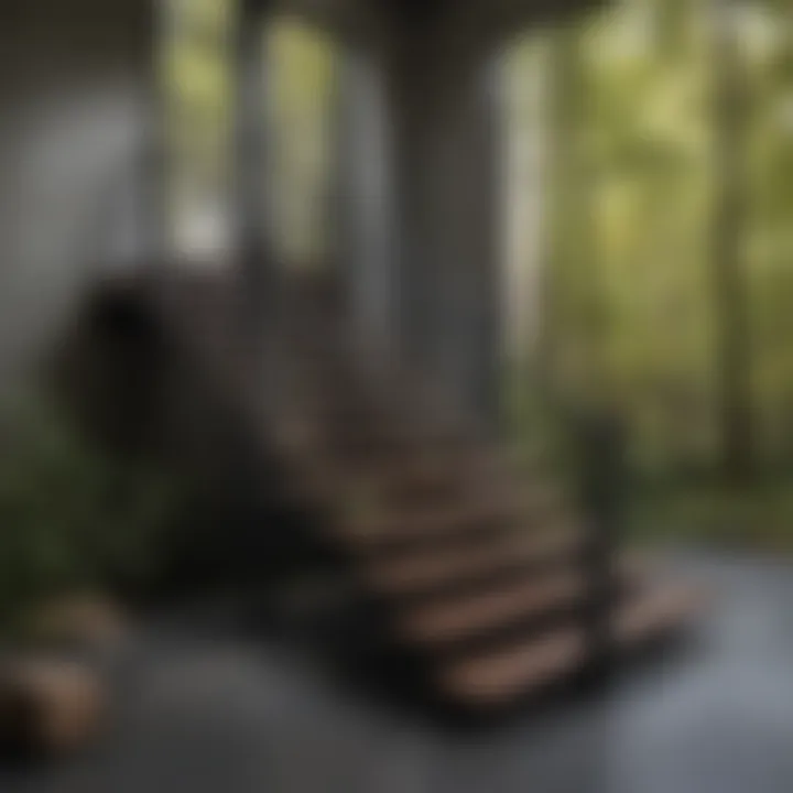 Elegant Steel Stair Riser in Modern Home