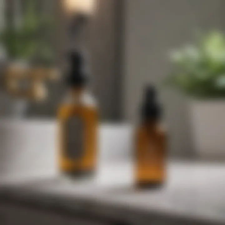 Essential oil diffuser in a modern bathroom