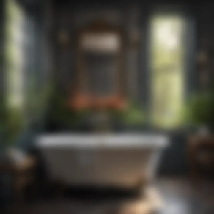 Fresh flowers as bathroom decor