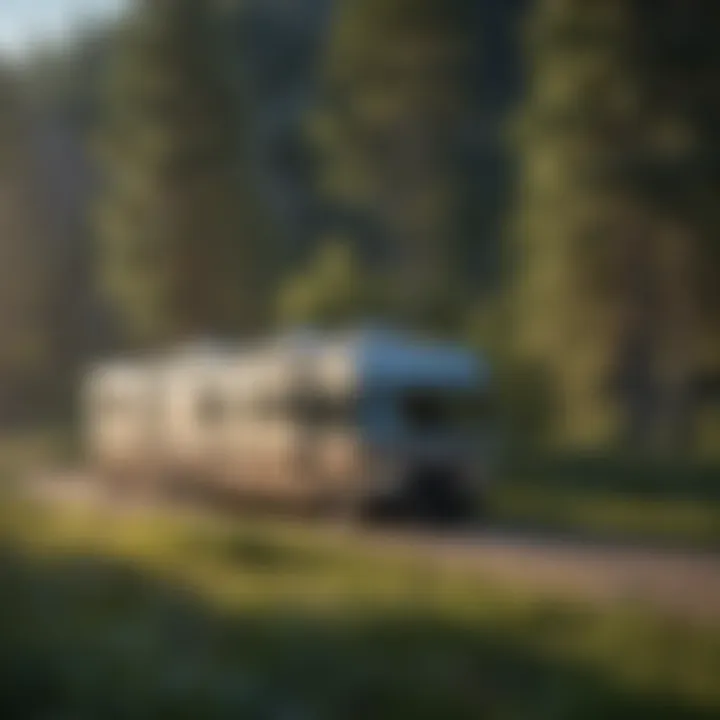 An RV parked amidst the lush greenery of the Black Hills