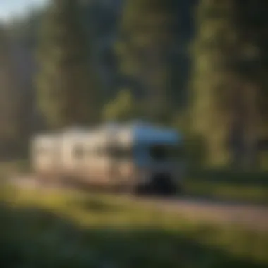 RV Nestled in the Heart of Nature An RV parked amidst the lush greenery of the Black Hills
