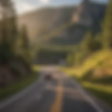 Scenic road winding through the Black Hills