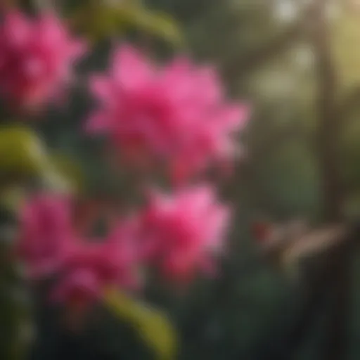 Vibrant Fuchsia Tree Blossoms Attracting Hummingbirds