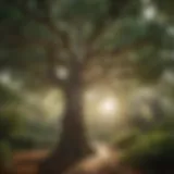 Enchanting Money Tree canopy with dollar bill leaves