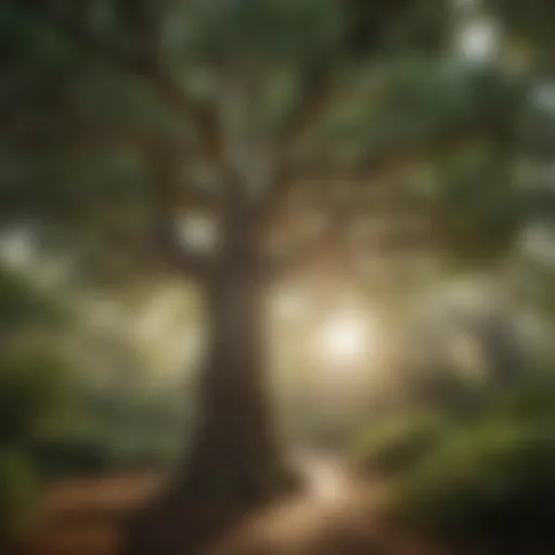 Enchanting Money Tree canopy with dollar bill leaves