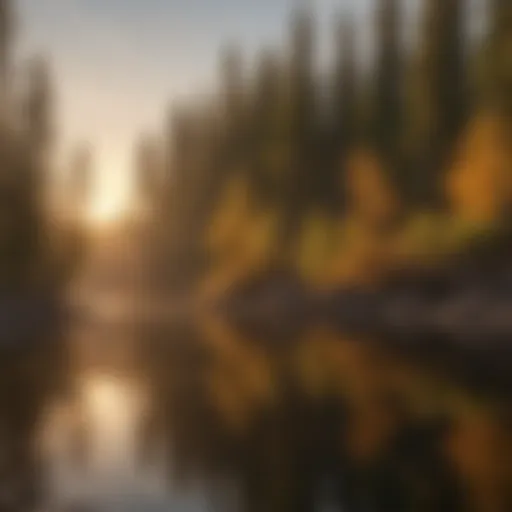 Golden Hour Magic at Roberts Lake Enchanting Sunset Reflections at Roberts Lake