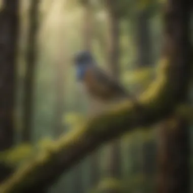 Harmonious Avian Elegance in Forest Canopy