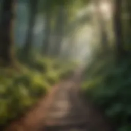 Tranquil Pathway Amidst Lush Forest