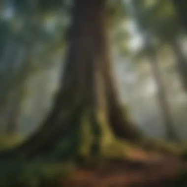 Majestic Tree Standing Tall in Enchanted Forest Majestic Tree Standing Tall in Enchanted Forest