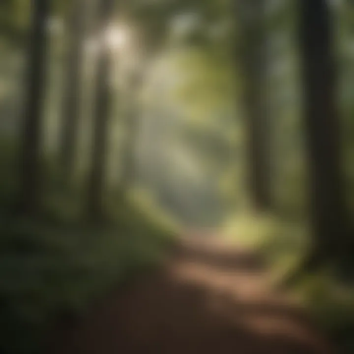 Sunlight Filtering Through Canopy of Trees Sunlight Filtering Through Canopy of Trees