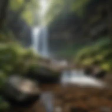Enchanting Waterfall Oasis on Gorge Path Enchanting Waterfall Oasis on Gorge Path