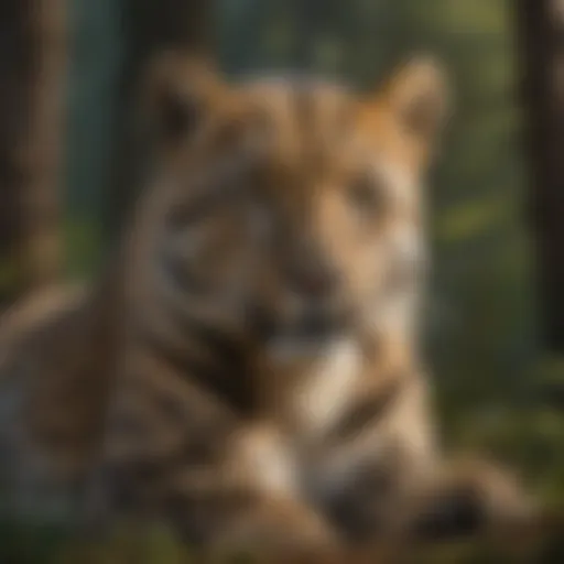 Majestic Amur Leopard in Its Natural Habitat