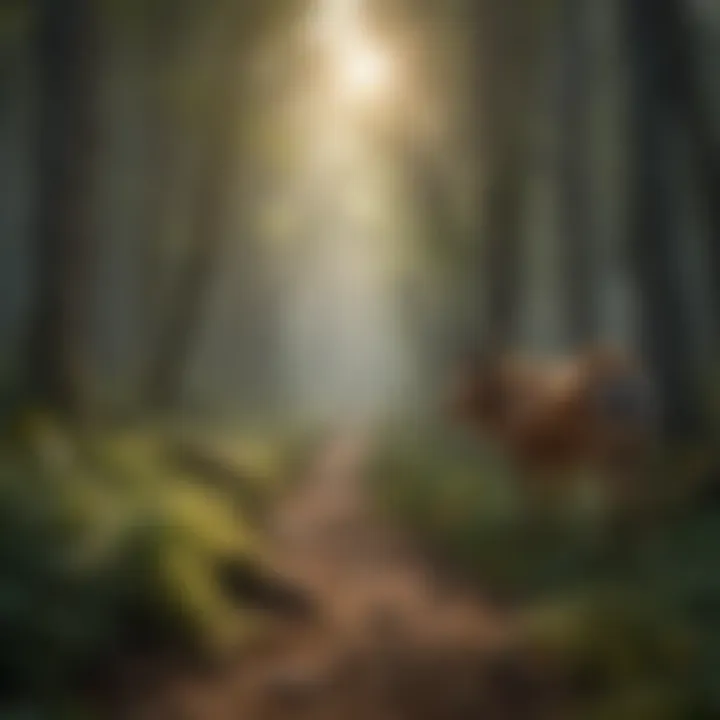 Animal Food Chain Energy Exchange Dynamic illustration of energy exchange in animal food chain