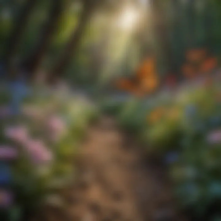 Fluttering Beauties Among Flowers