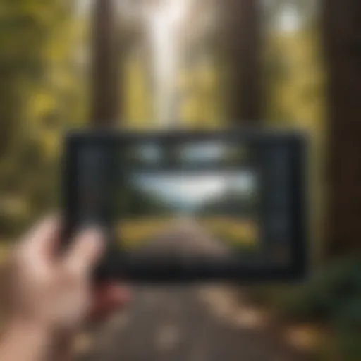 Tablet displaying advanced GPS interface